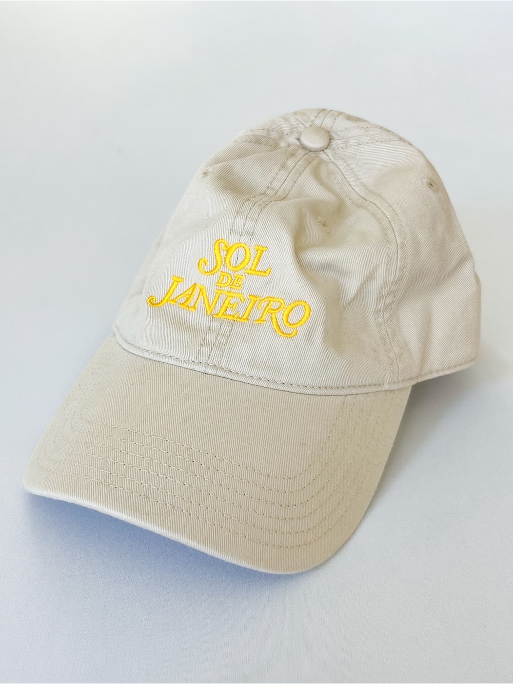 Sol de Janeiro Badalada Cream Yellow Embroidered Baseball Cap